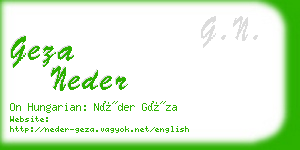 geza neder business card